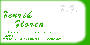 henrik florea business card